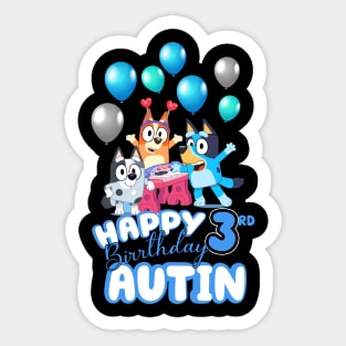 Bluey and Bingo 3nd autin Sticker